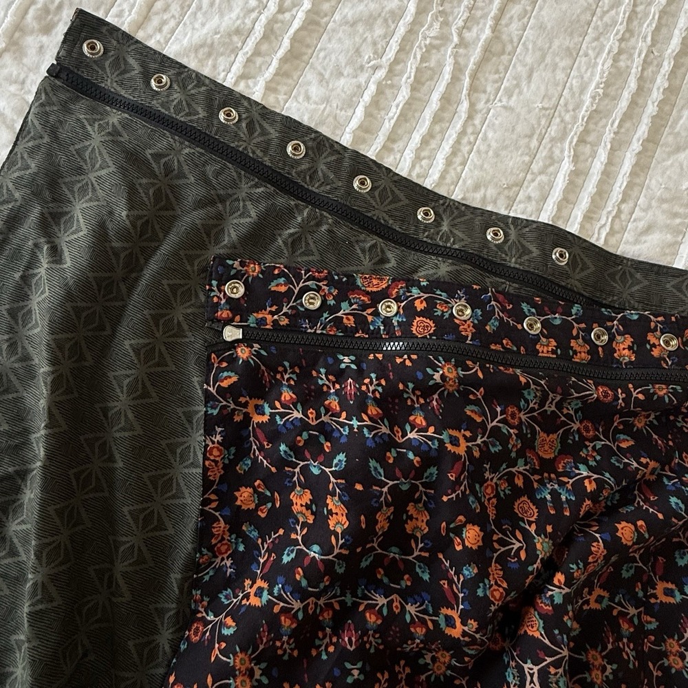 Zand Amsterdam Reversible Skirt OS Floral Boho Cabin Whimsical Scandi Indie GORP - Picture 7 of 8